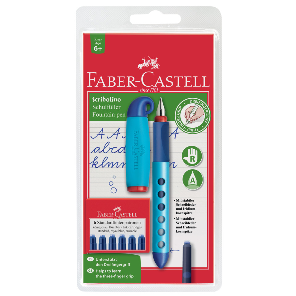 Füllfederhalter Patrone mit TP/6 Rechtshänder, sortiert FABER CASTELL 149802