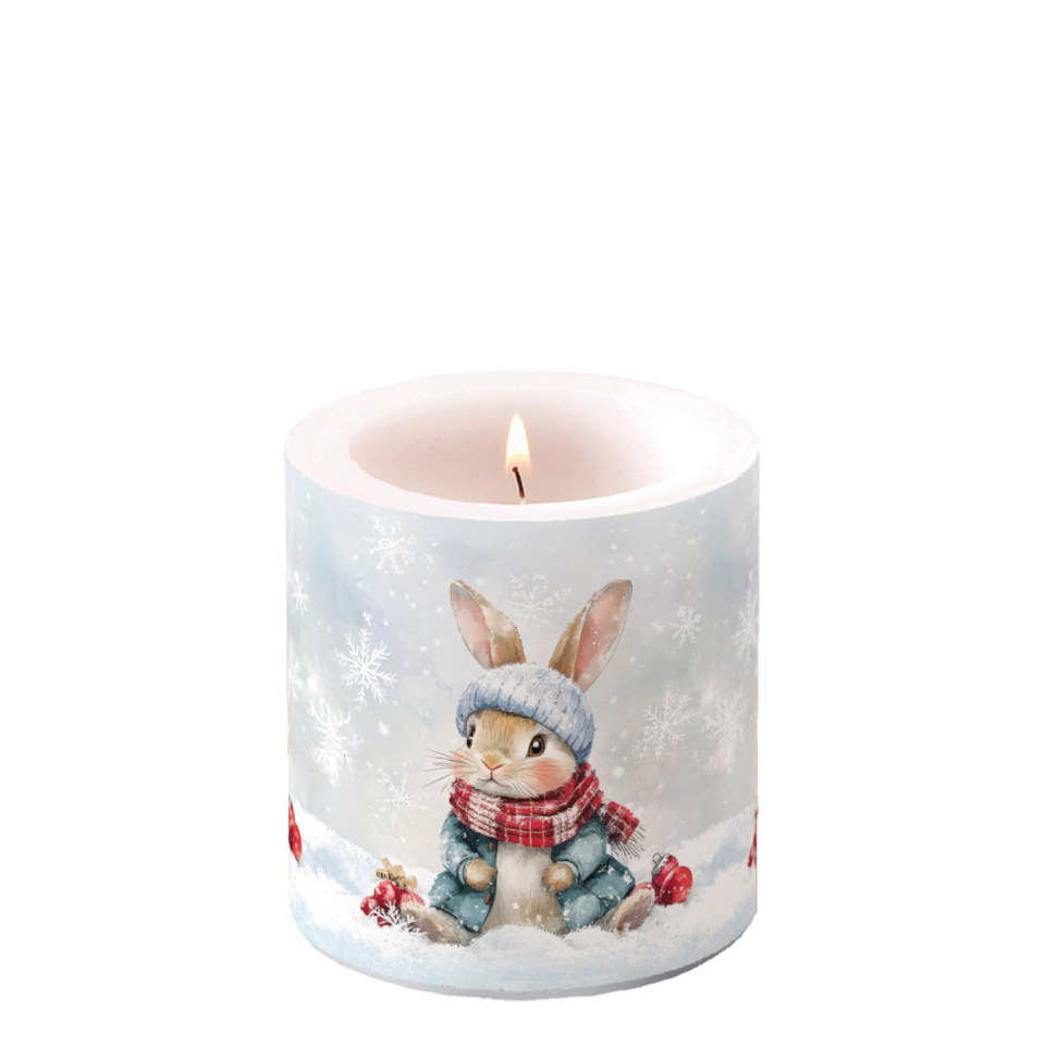 Winterkerze, Bunny, Hase, Schneefall, Waldwinter