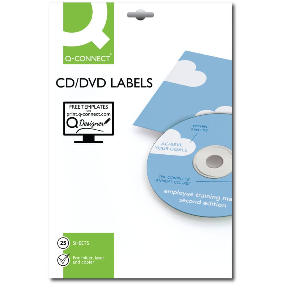 CD/DVD-Labels, Etikettenbögen, Druckmedien, Digitale Medien, Blätter 25