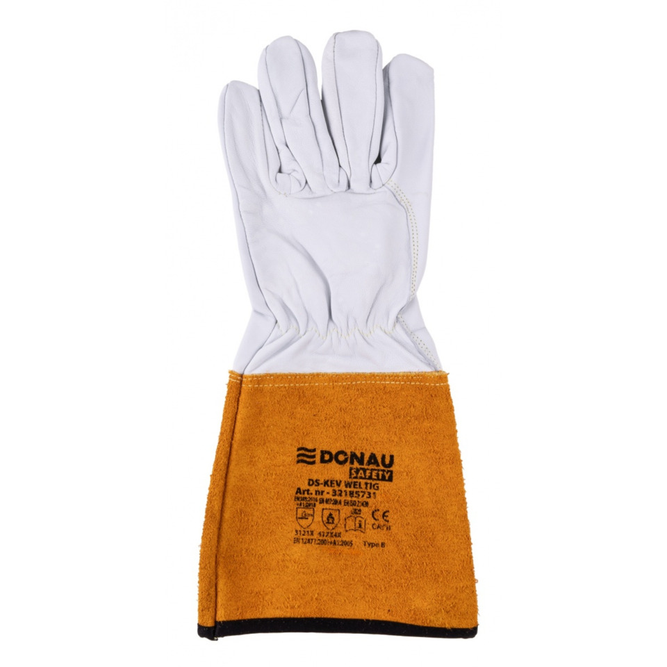 handschuh, arbeitshandschuh, leder, orange leder, schutz