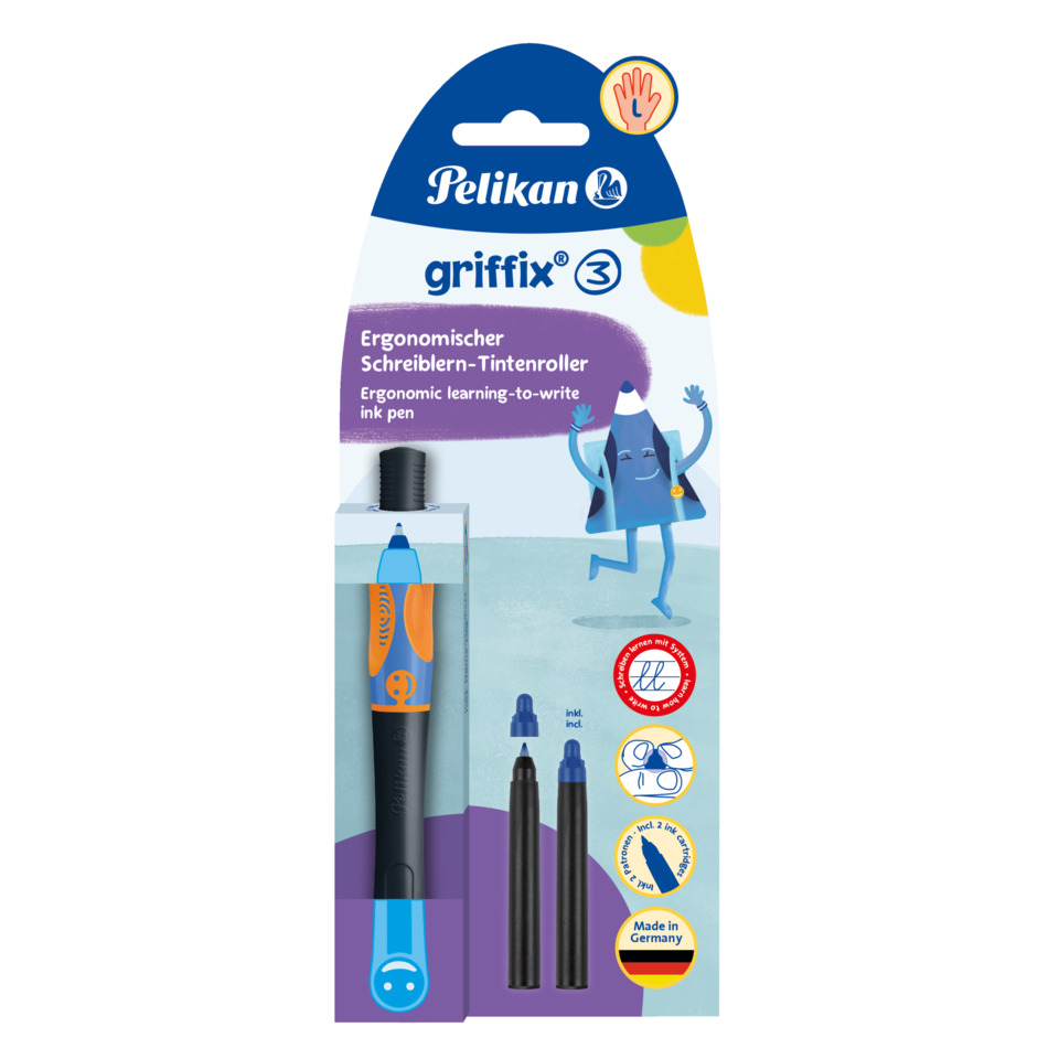 Ergonomischer Stift, Schreibrollen-Tintenroller, Griffix 3, Tintenroller, lernen-schreiben