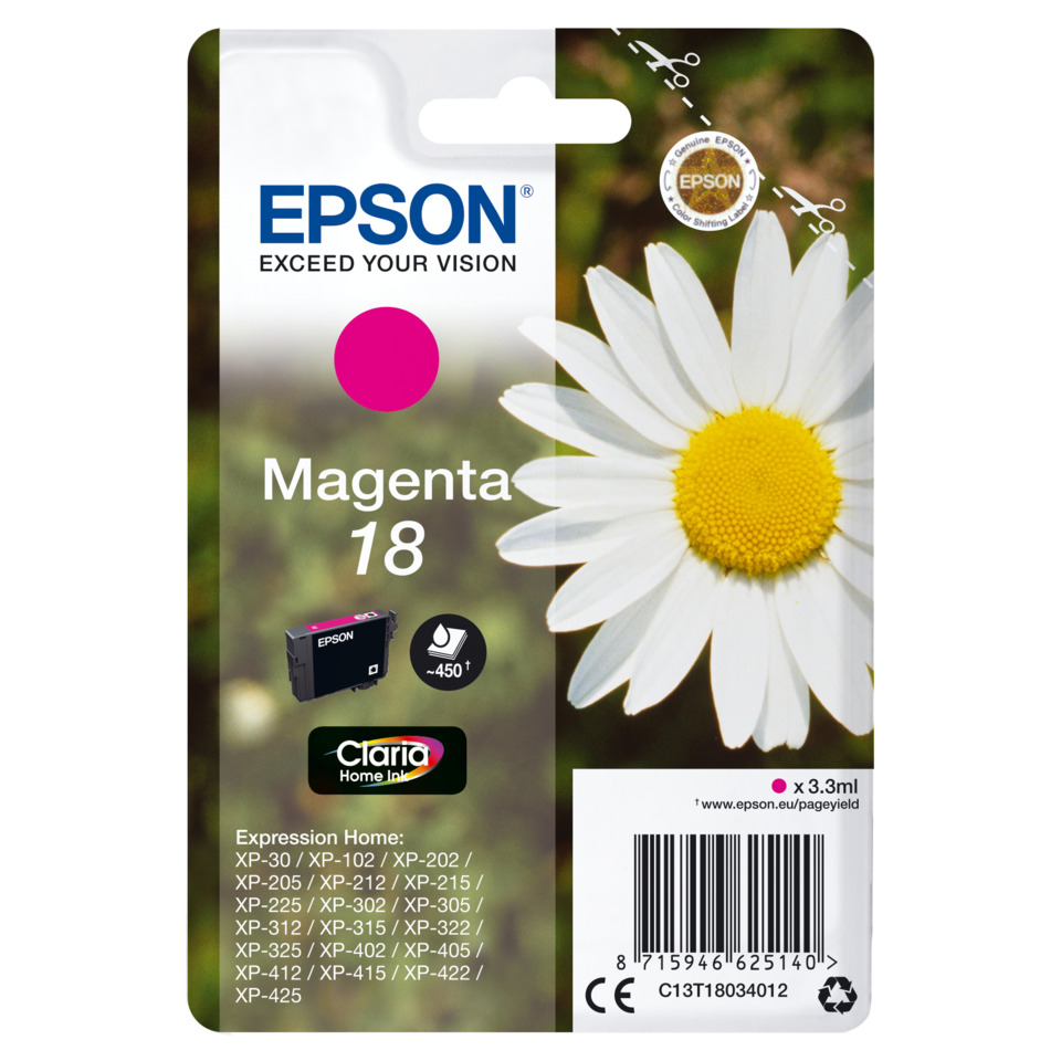 druckerpatrone, magenta tintenpatrone, tintenpatrone, EPSON, XP-serie