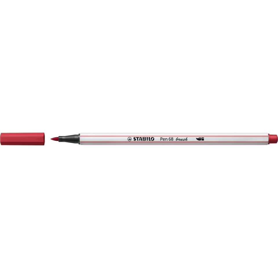 Marker, Tintenstift, Rot, Metallkörper, Kappenverschluss