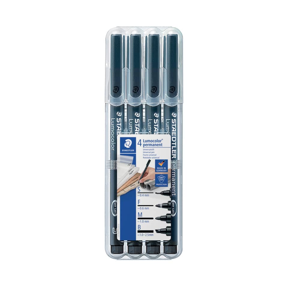 Feinschreiber Lumocolor® pen set Universalstift, STAEDTLER Box mit 4 Stiften STAEDTLER 31-9WP4GS