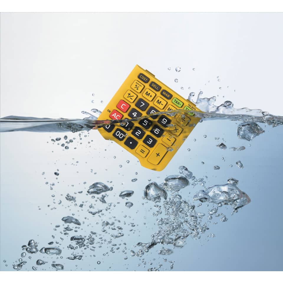 Taschenrechner, Gelb, Wasserfest, Unterwasser, Elektronische Schaltflächen