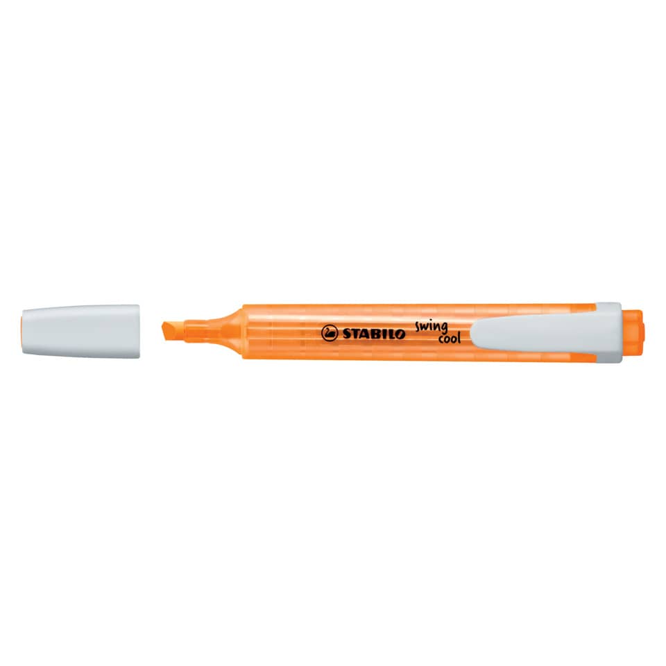 highlighter, orange, marker, double-ended, cap