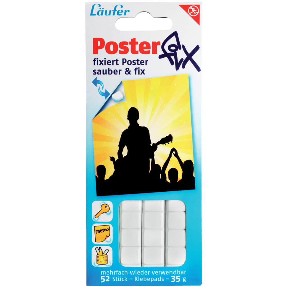 Klebepads, Poster, Rollkarten, Maschinenposters, Klebefix