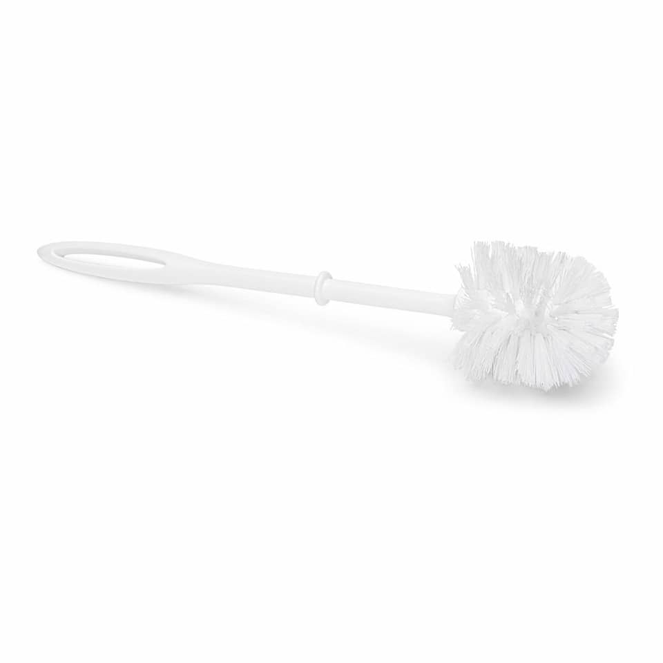 Spülbürste, Reinigungsbürste, Kopf rund, weiss, Handgriff mit Loch