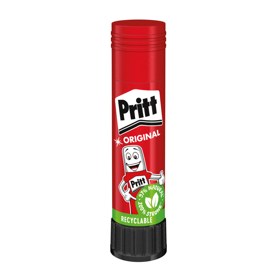 klebestift, rot, kunststoff, logo, recycelbar