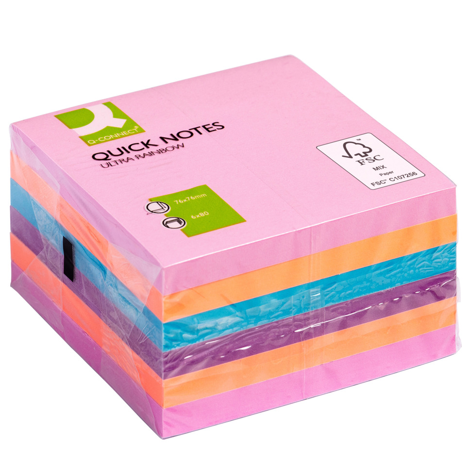 Notizblock, Post-it, Sticknotizen, Mehrfarbig, Klebezettel
