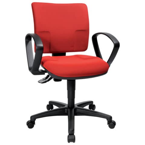 Bürodrehstuhl U50 rot   ohne Armlehnen TOPSTAR 8070 BC1