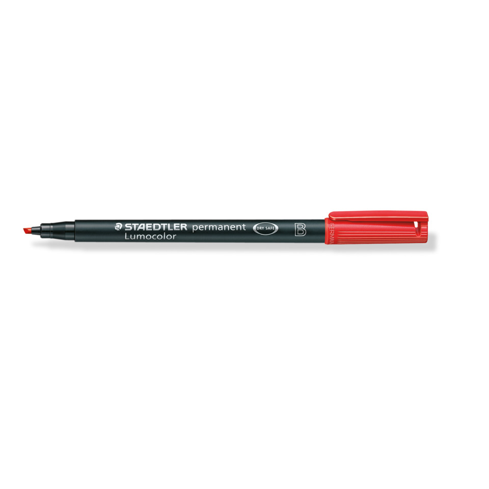 Marker, Permanentmarker, Lumocolor, Rote Kappe, Feiner Strich