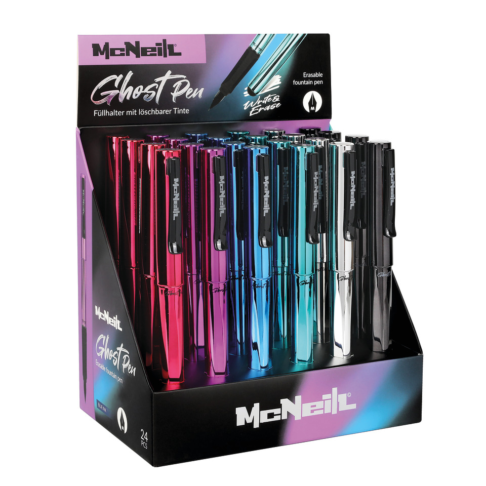Ghost Pen, Erasable pen, Fountain pen, Multicolor, Display box