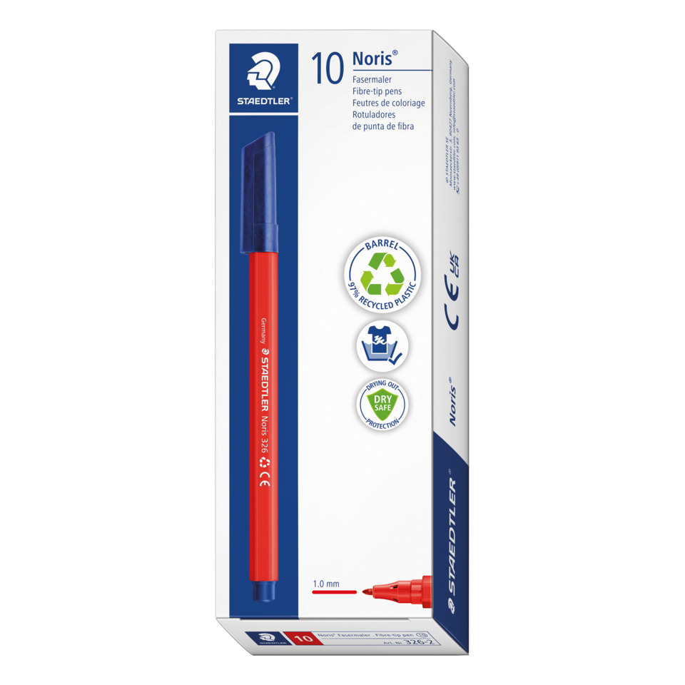 Faserstift, Marker, Rot, Noris, Staedtler
