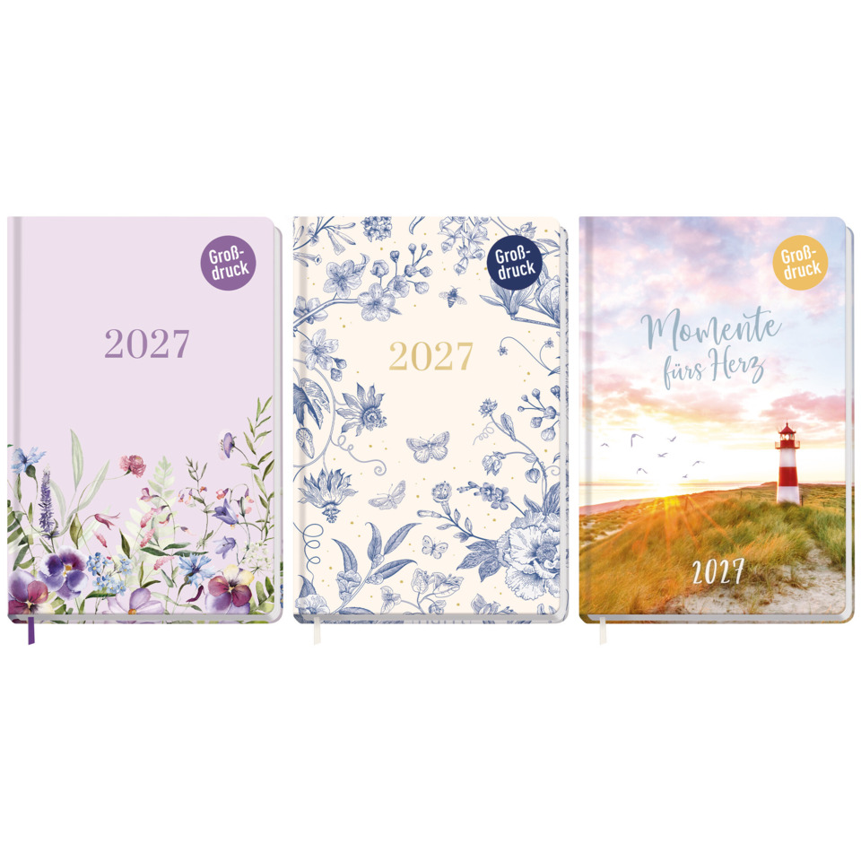 Notizbuch, Kalender, Jahreskalender, Blumenmuster, Tagebuch