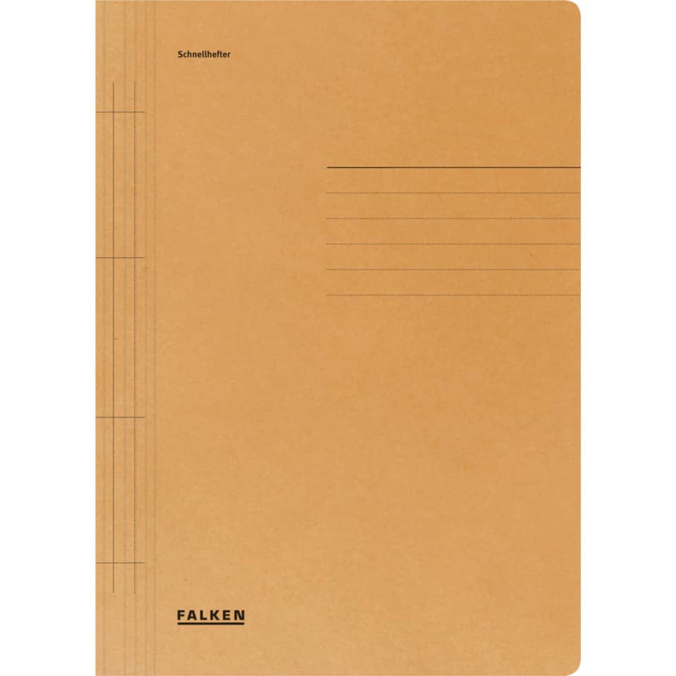 Notizbuch, Schnellhefter, Kartonoptik, Gelschrift?, FALKEN-markenlos
