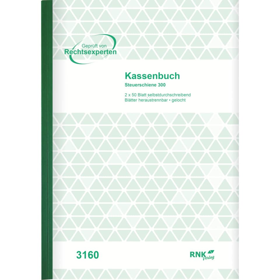 Kassenbuch, Steuerschiene 300, Blätter, selbstklebend, geölt