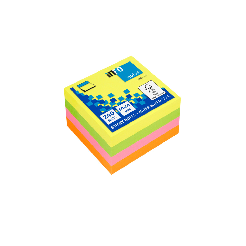 Sticky notes, Post-it, Neon pad, Wasserbasierter Kleber, Notizblock Zubehör