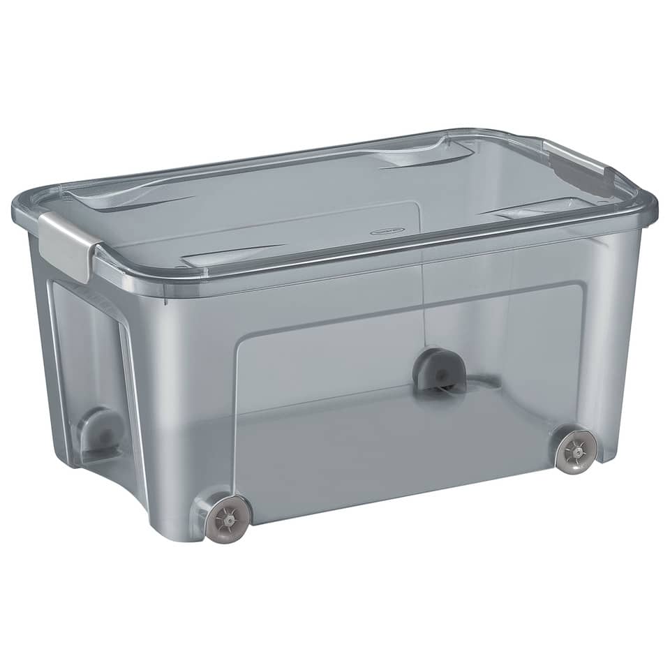 Abfallbehälter, Kunststoffbehälter, Rollbehälter, Transparenter Deckel, Räder