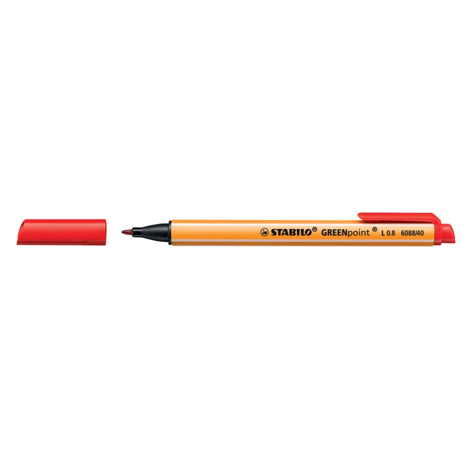 Marker, Permanent marker, Orange pen, Fine tip, Stabilo
