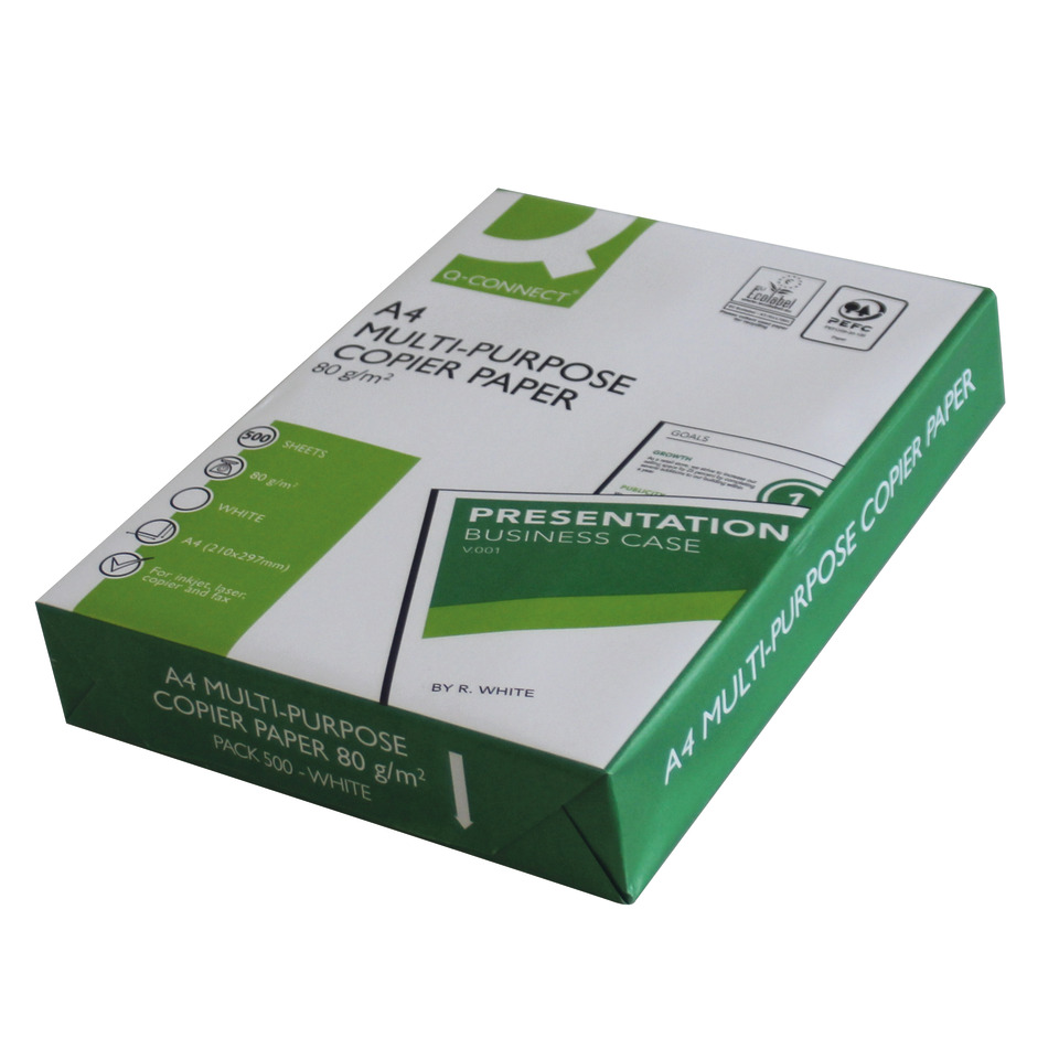 A4 Kopierpapier, Mehrzweckpapier, Kopierpapier 80 g/m², Weißes Papier, Packung 500 Blatt