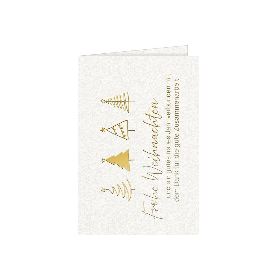 Weihnachtskarte, Grußkarte, Goldfolie, Weihnachtsbaum, Feierliche Karte
