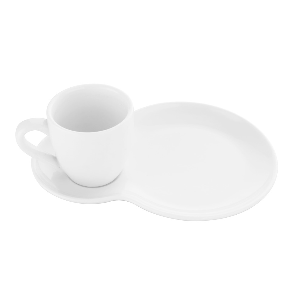 Kaffee-Tasse, Espresso-Tasse, Keramikgeschirr, weißes Geschirr, Untertasse
