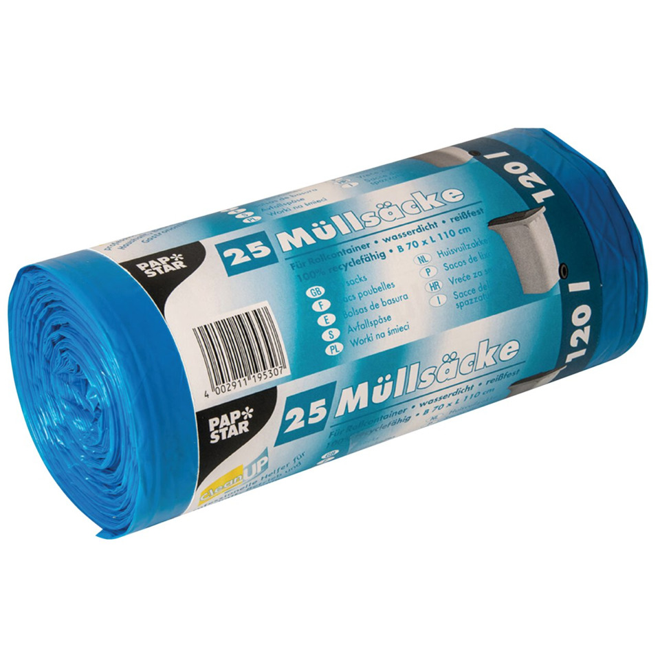 Müllsäcke, Abfallbeutel, Rollcontainer?, Blau, Rolle Müllsack