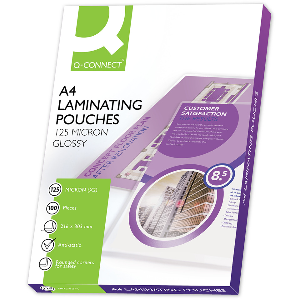 Laminate Beutel, A4, 125 Mikron, glänzend, antistatisch