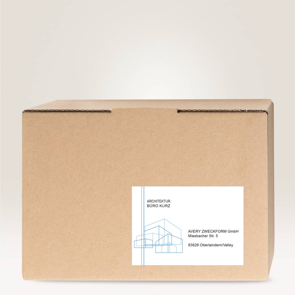  Kartonbox,  Versandbox,  Kraftkarton,  Verpackungsbox,  Etikettens​aufkleber