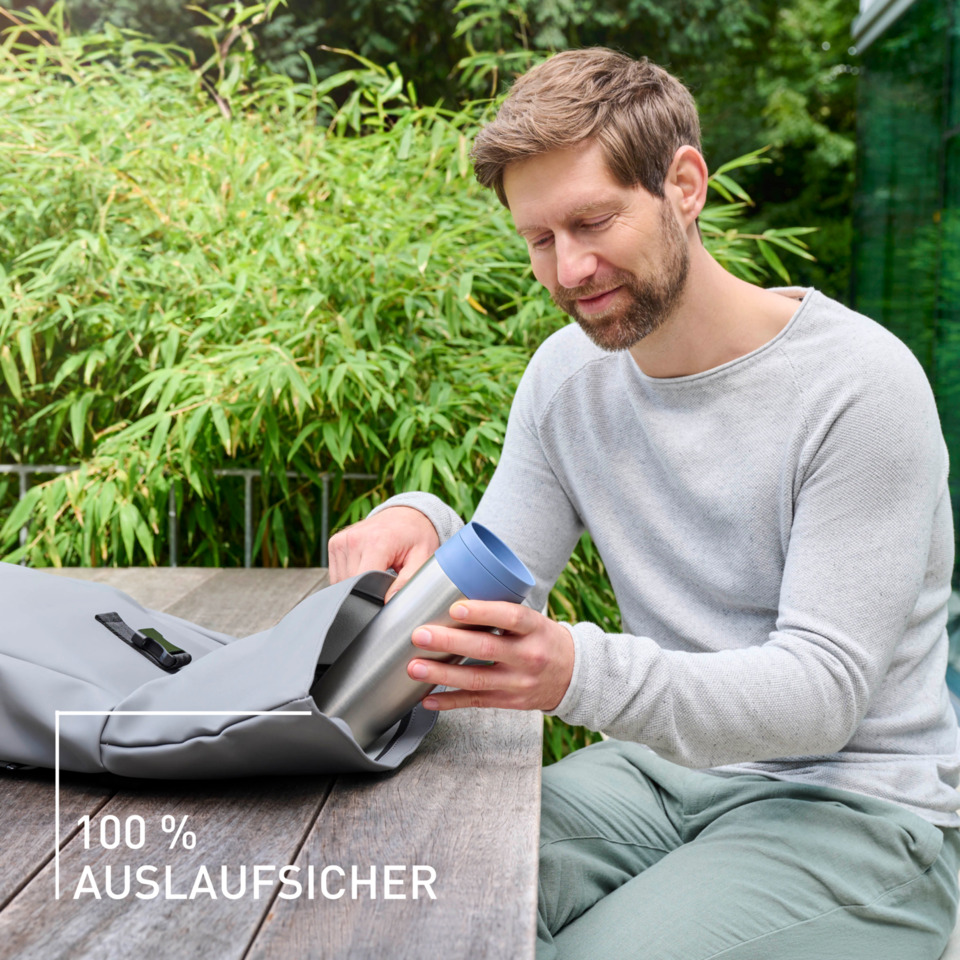 Rucksack, Messenger, Flasche, Outdoor, Grau