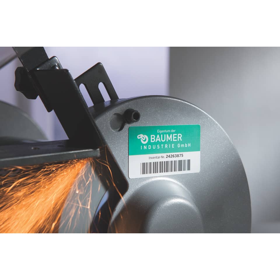 Schleifmaschine, Baumert Industrie, Schleifer, Gehäuse, Etikett