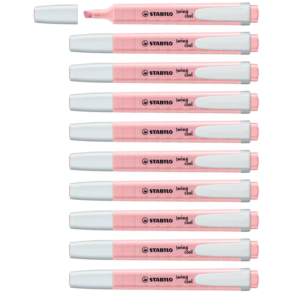 highlighter, pink, marker, stabilo, swing cool