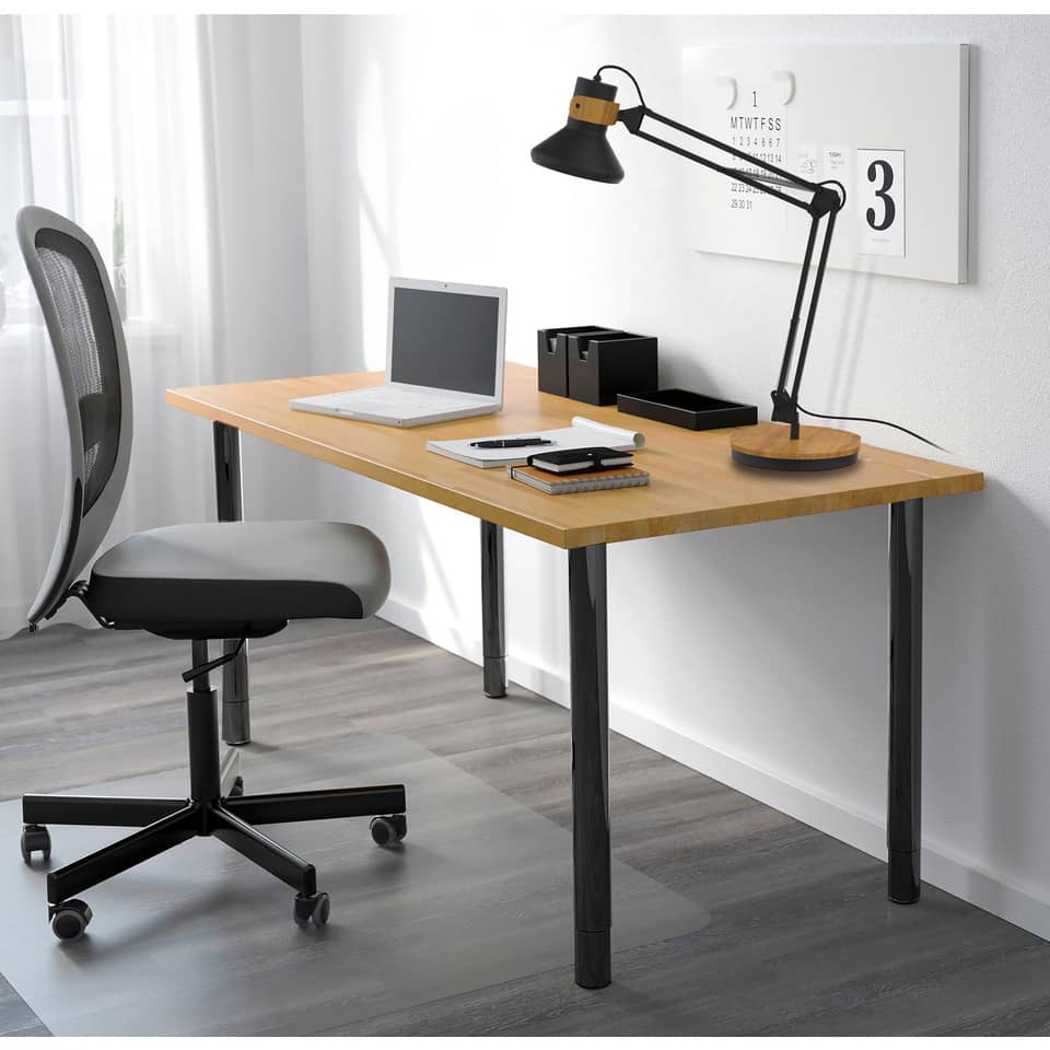 schreibtisch, bürotisch, lampe, stuhl, pc-zubehör