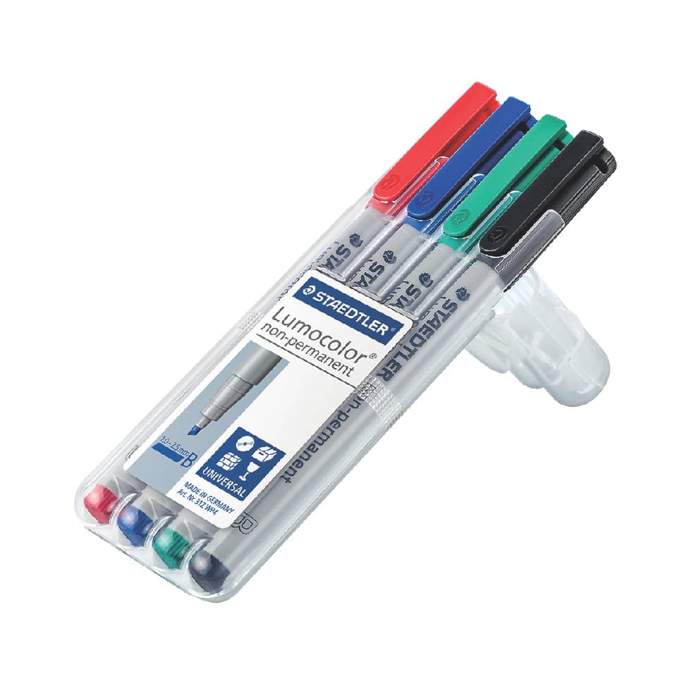 Set aus Markern, Deckfarbmarker, Farbstifte, Stiftset, Staedtler Lumocolor