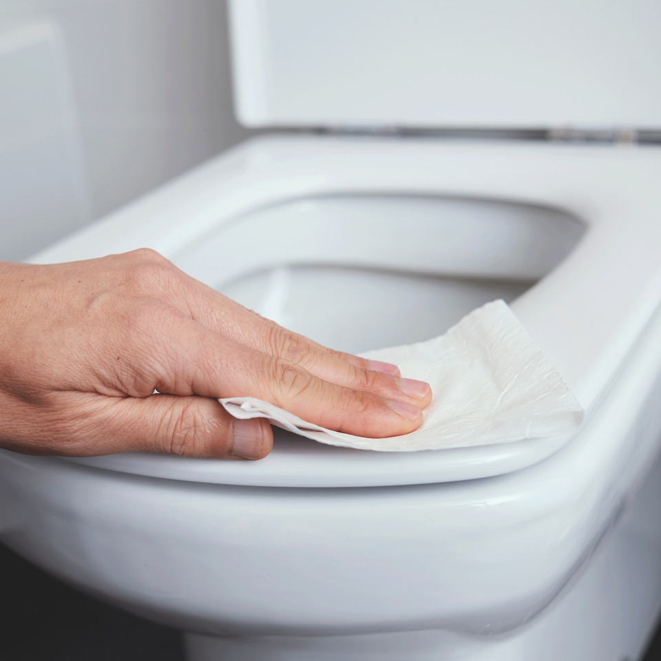 toilet, Toilettenbecken, Handreinigung, Feuchttuch, Badzubehör