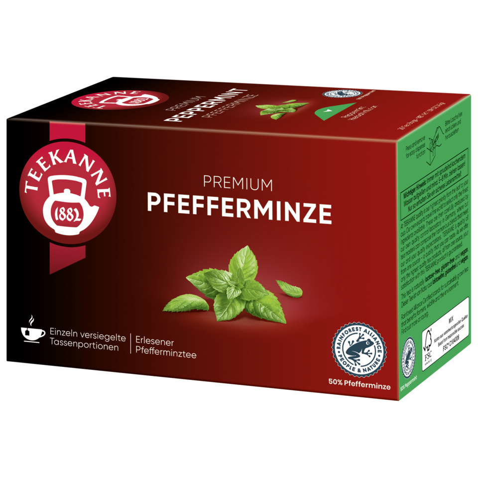 Pfefferminze, Tee, Kastenverpackung, Mint, 50% Pfefferminze