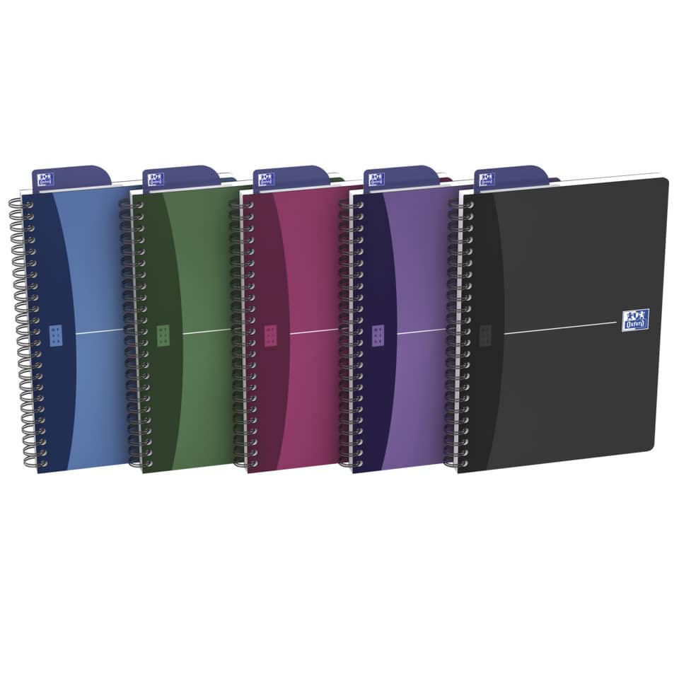 spiralnotebook, ring binding, color assortment, A5 notebook, softcover