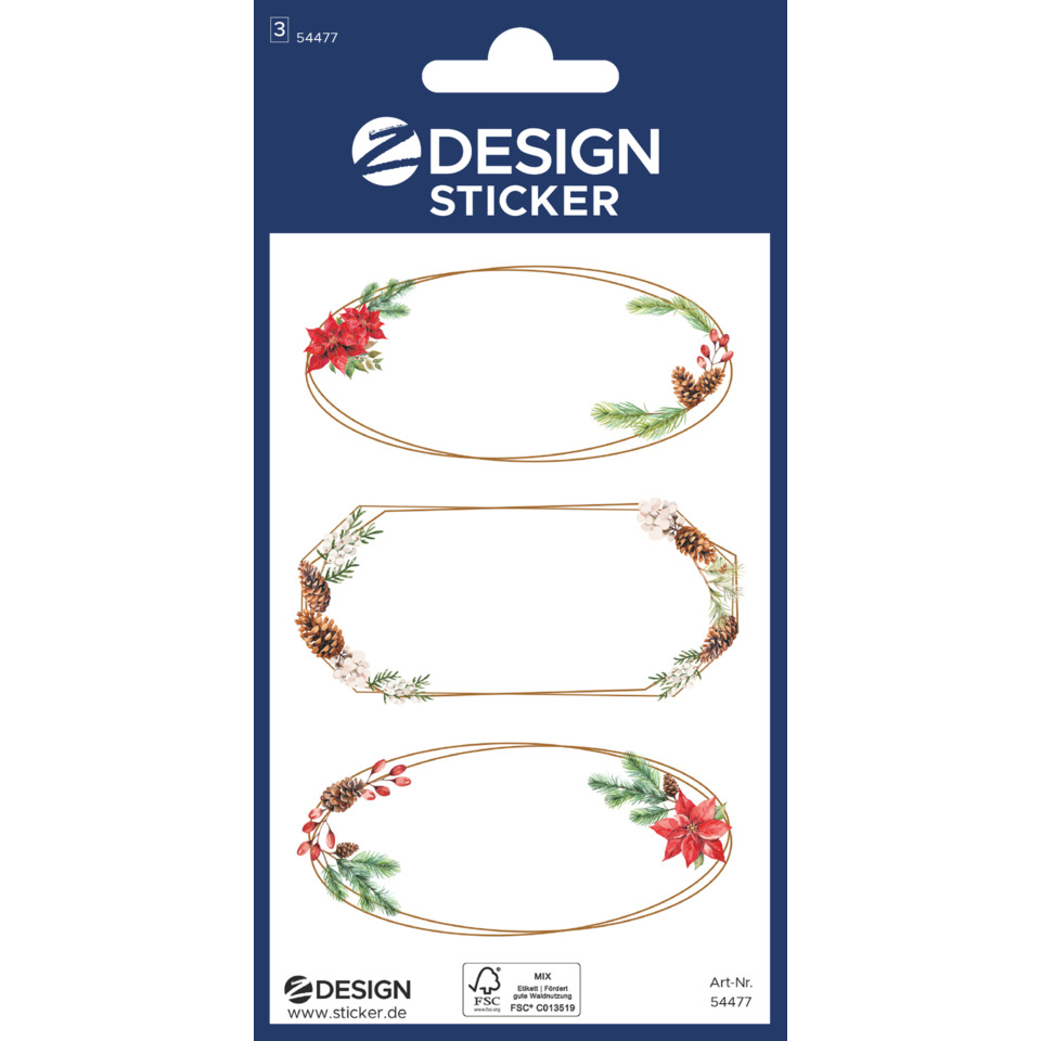 Adventskalender, Sticker, Weihnachten, Ringe, Dekoration