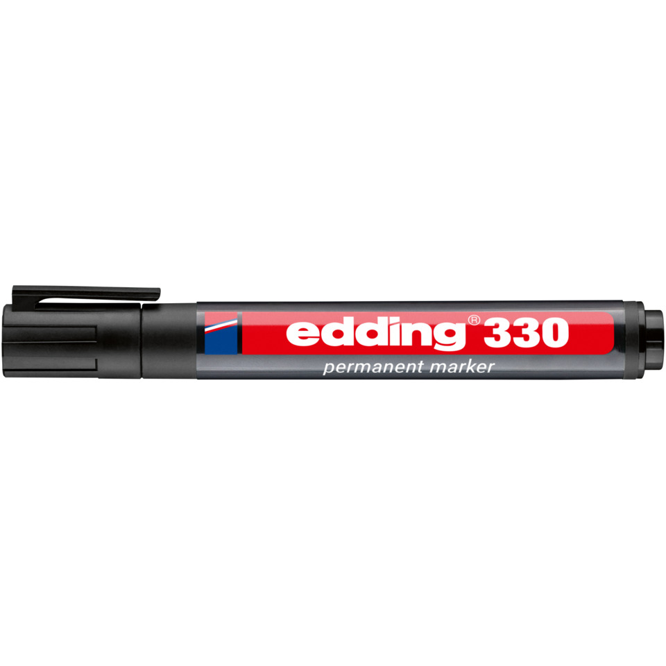 Permanentmarker, Edding 330, Markerstift, Rote Kennzeichnung, Körper aus Kunststoff