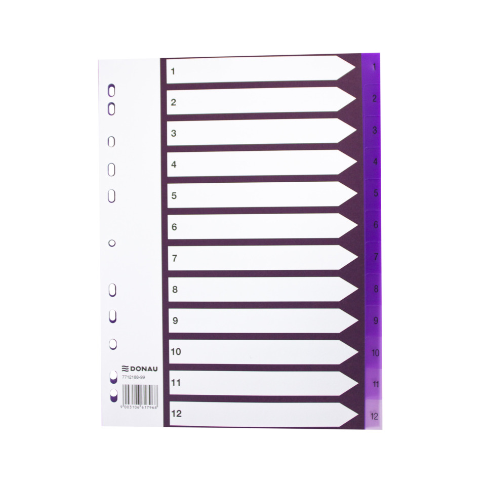 Lineal, Indexregister, lila Lineal, Ringordner, Donau Marke