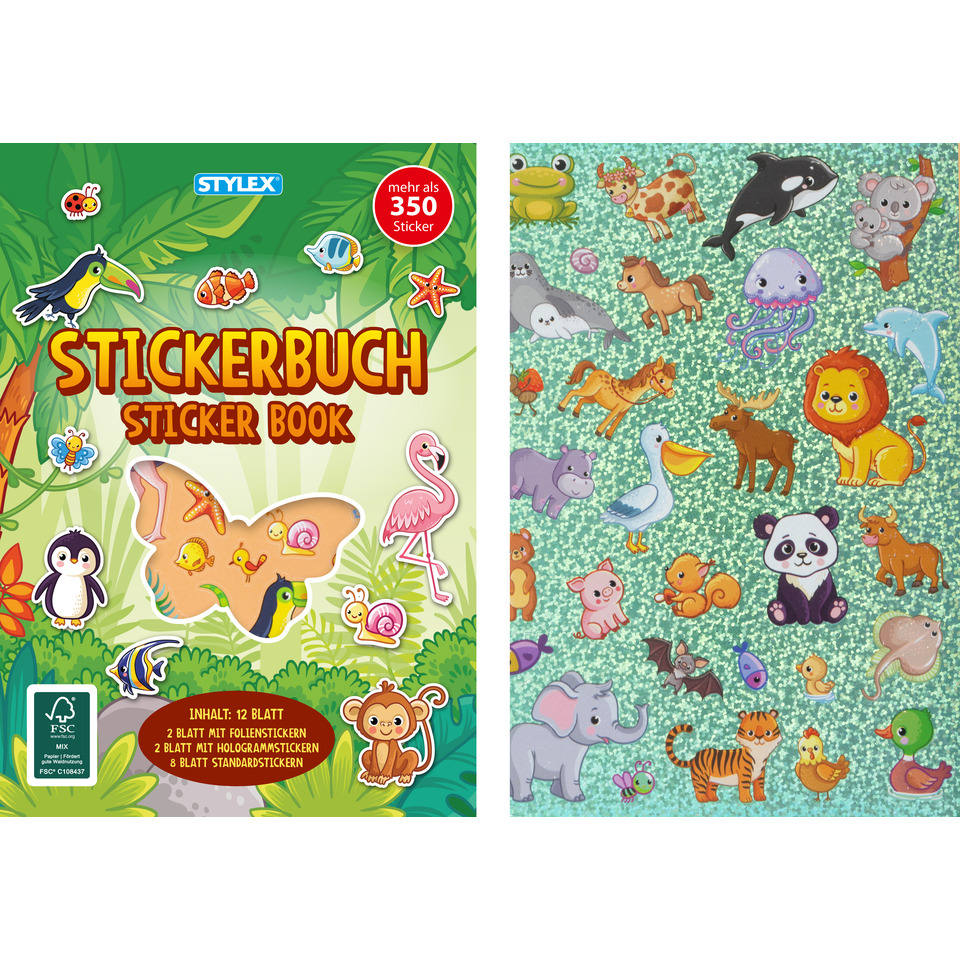 Stickerbuch, Sticker Book, Tiersticker, Grünwald, Hobbyprodukt