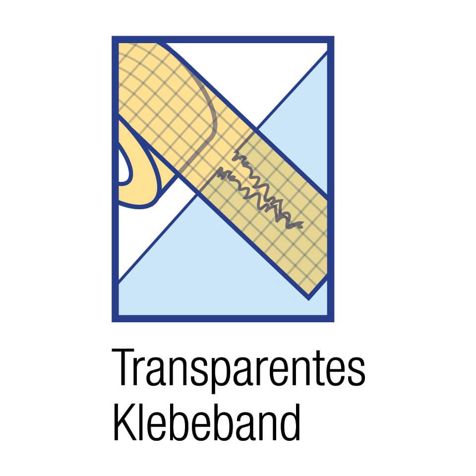 Klebeband, Transparentband, Gewebeklebeband, Glasfach, Drahtband