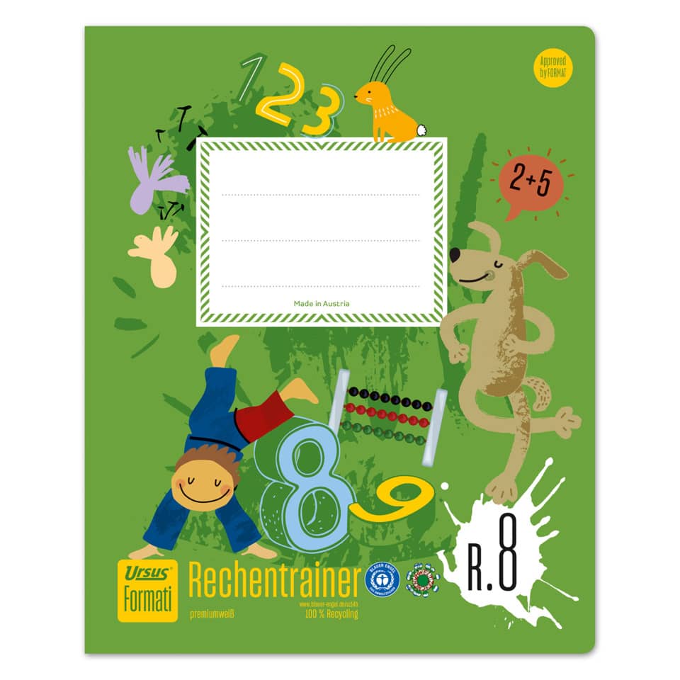 Schuleboard, Rechentrainer, Grün, Kreidefrei, 8 Zahlensymbol