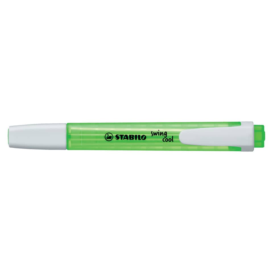 Marker, Highlighter, Green, Flat, Stabilo