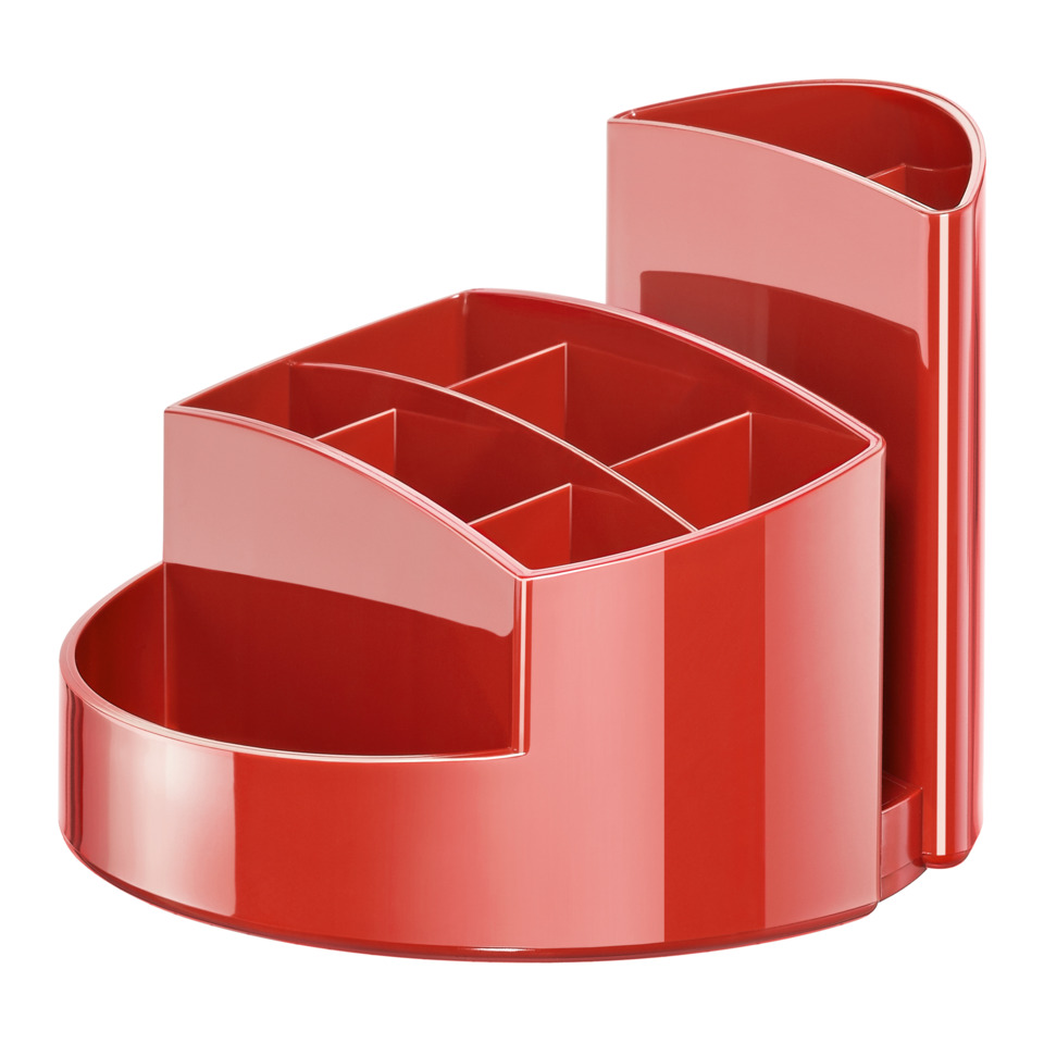 Schreibtisch-Organizer, Ablage, Kleinteil-Organizer, Rot, Metall