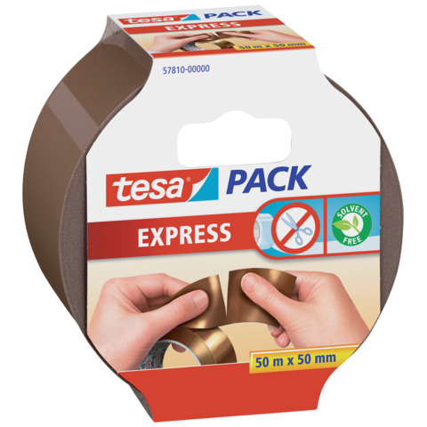 Packband tesapack® Express, PP, 50 m x 50 mm , braun TESA 57810-00000-01