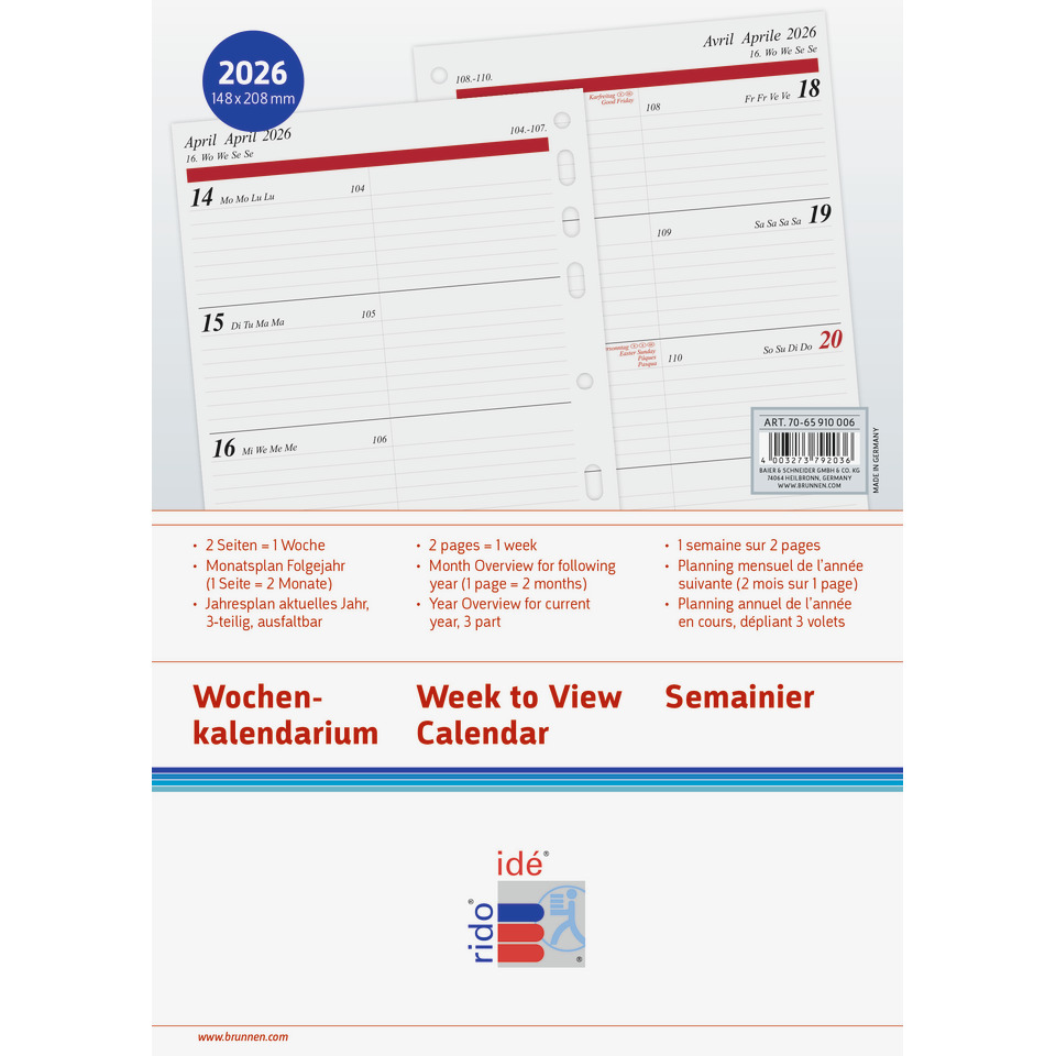 Kalender, Woche, Plankalender, Doppelseiten, Ringbindung