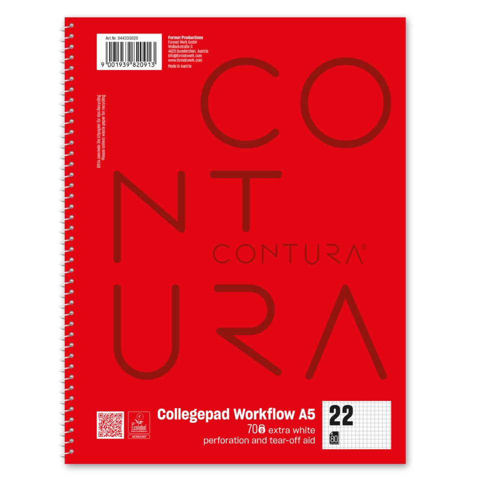 Künstlerbuch, Spiralbindung, Notizblock, A5-Format, Roter Deckel