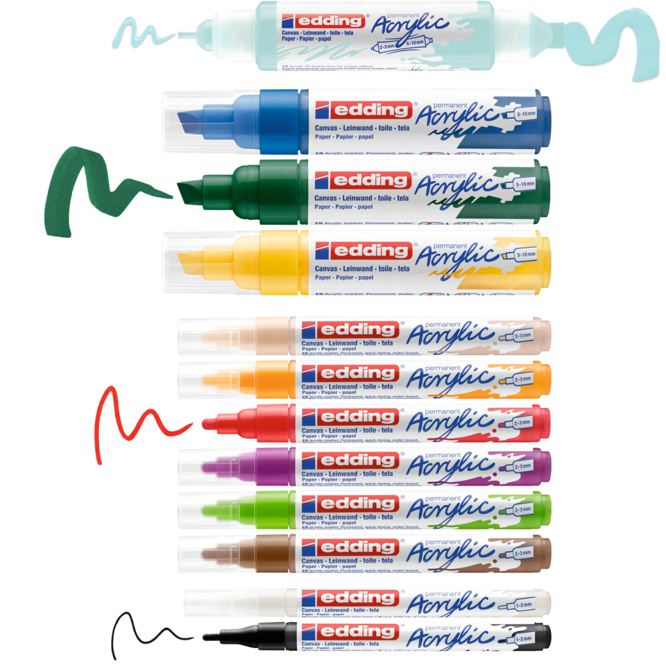 Acrylic marker, Farbmarker, Permanentmarker, Acrylic-Stifte, Kunstbedarf, Acrylic-Marker, Farbmarker, Leuchtmarker, Kunstbedarf, Acrylstift